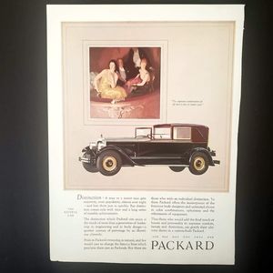 Vintage 1920s Packard Auto Print Ad